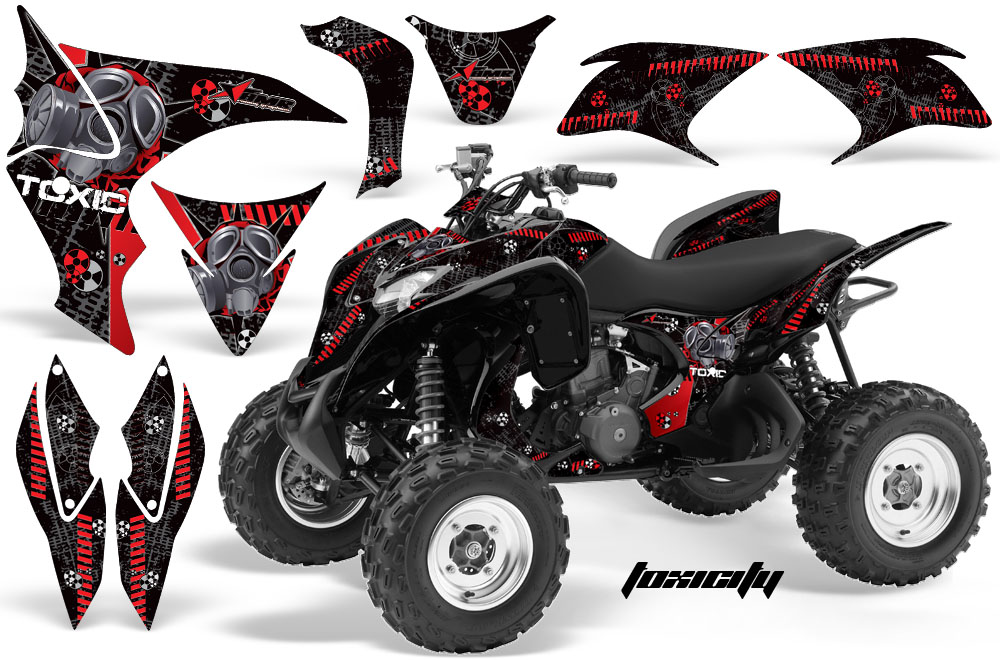 Honda TRX 700 Graphics TOXICITY RED BLACKBG-1000